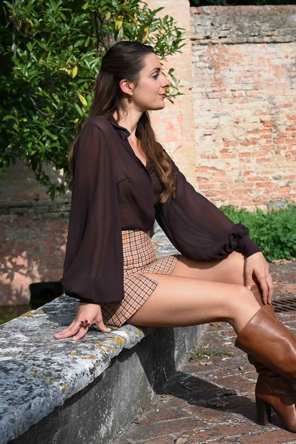 Gonna in lana Harris Tweed