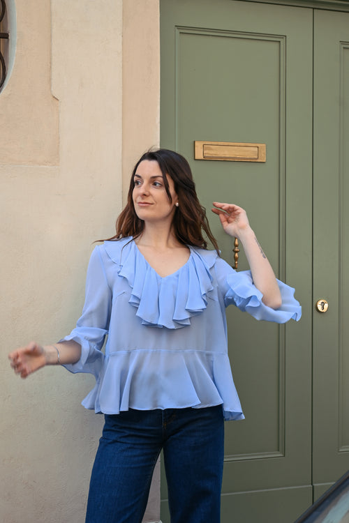Blusa con volant | Carta da zucchero