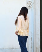 Blusa con volant | Giallo Burro