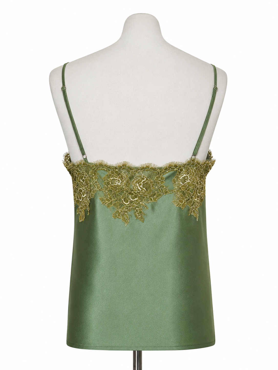 Top in seta con pizzo
