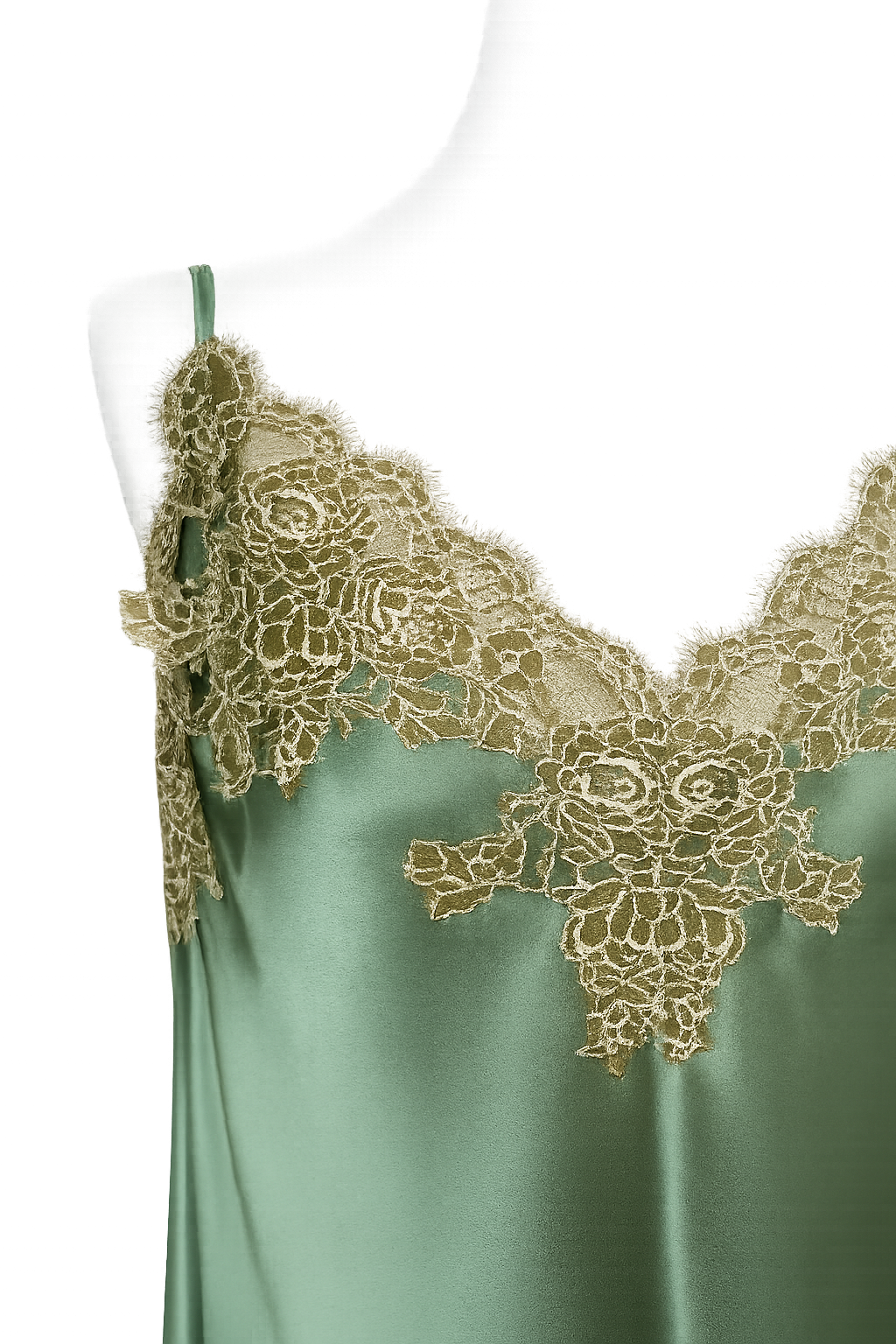 Top in seta con pizzo