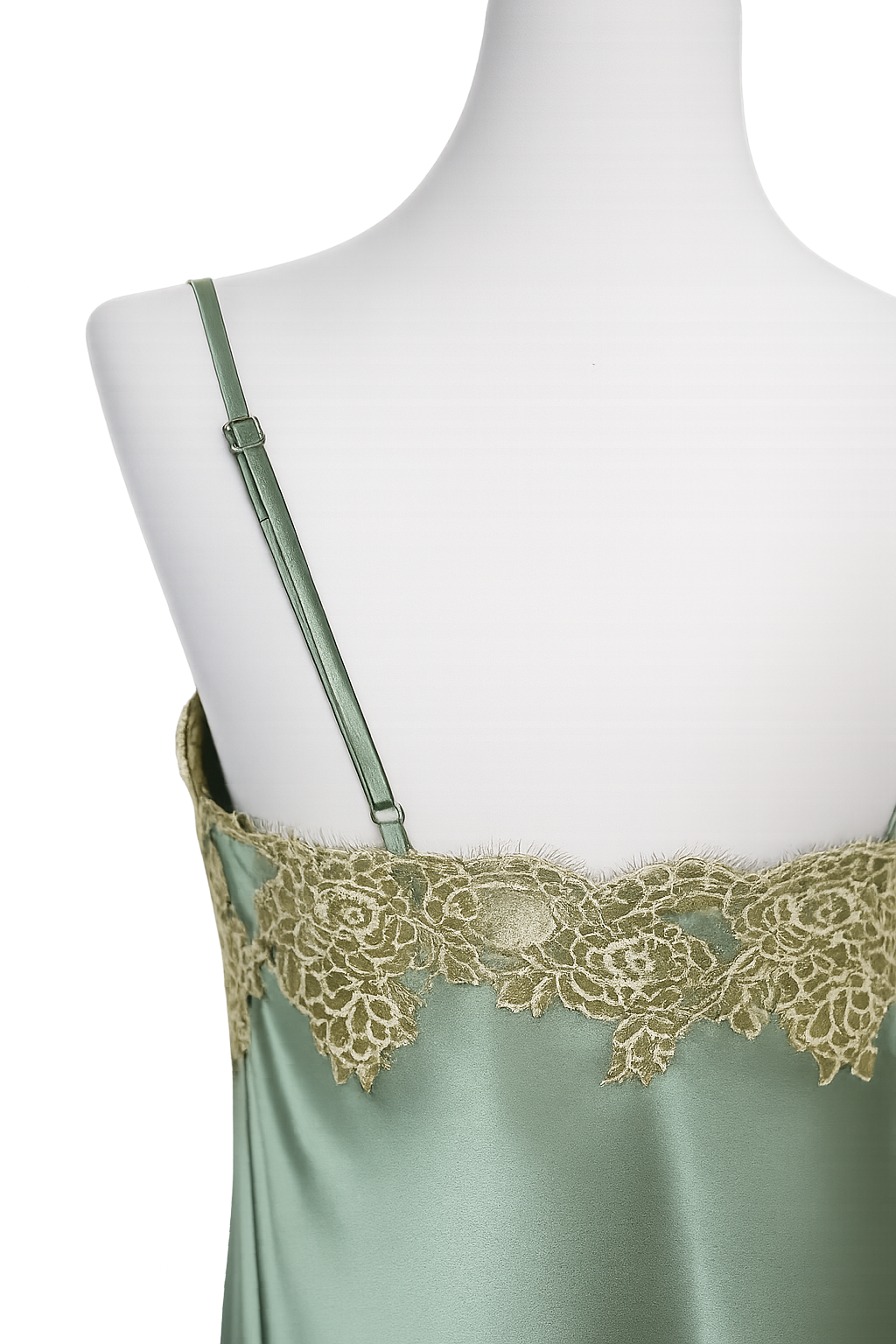 Top in seta con pizzo