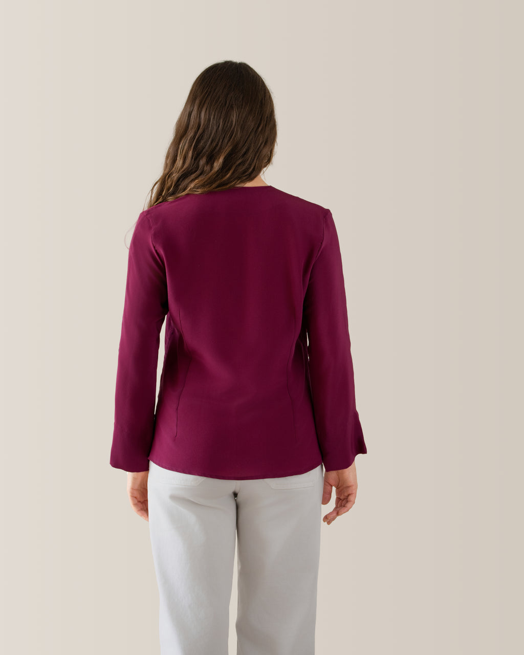 Camicia in seta scollo a V | Vinaccia