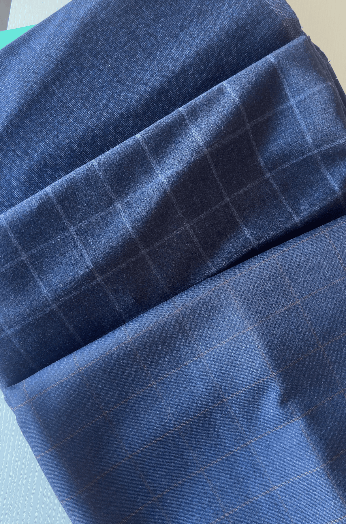 Wool half-circle skirt | Blue