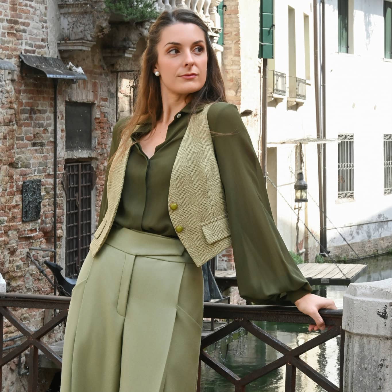 Gilet in lana e seta