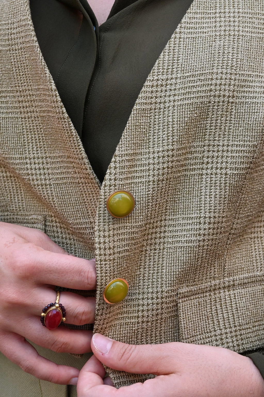 Gilet in lana e seta