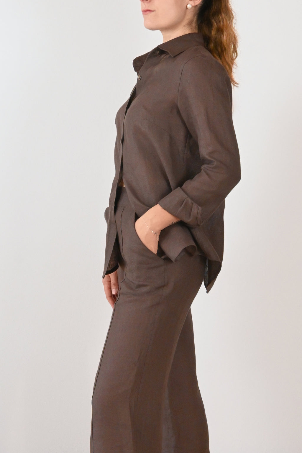 pantaloni palazzo puro lino ALKIRA | Moda donna estiva Made in Italy e fatto a mano, elegante e fresca a
Marrone Cioccolato