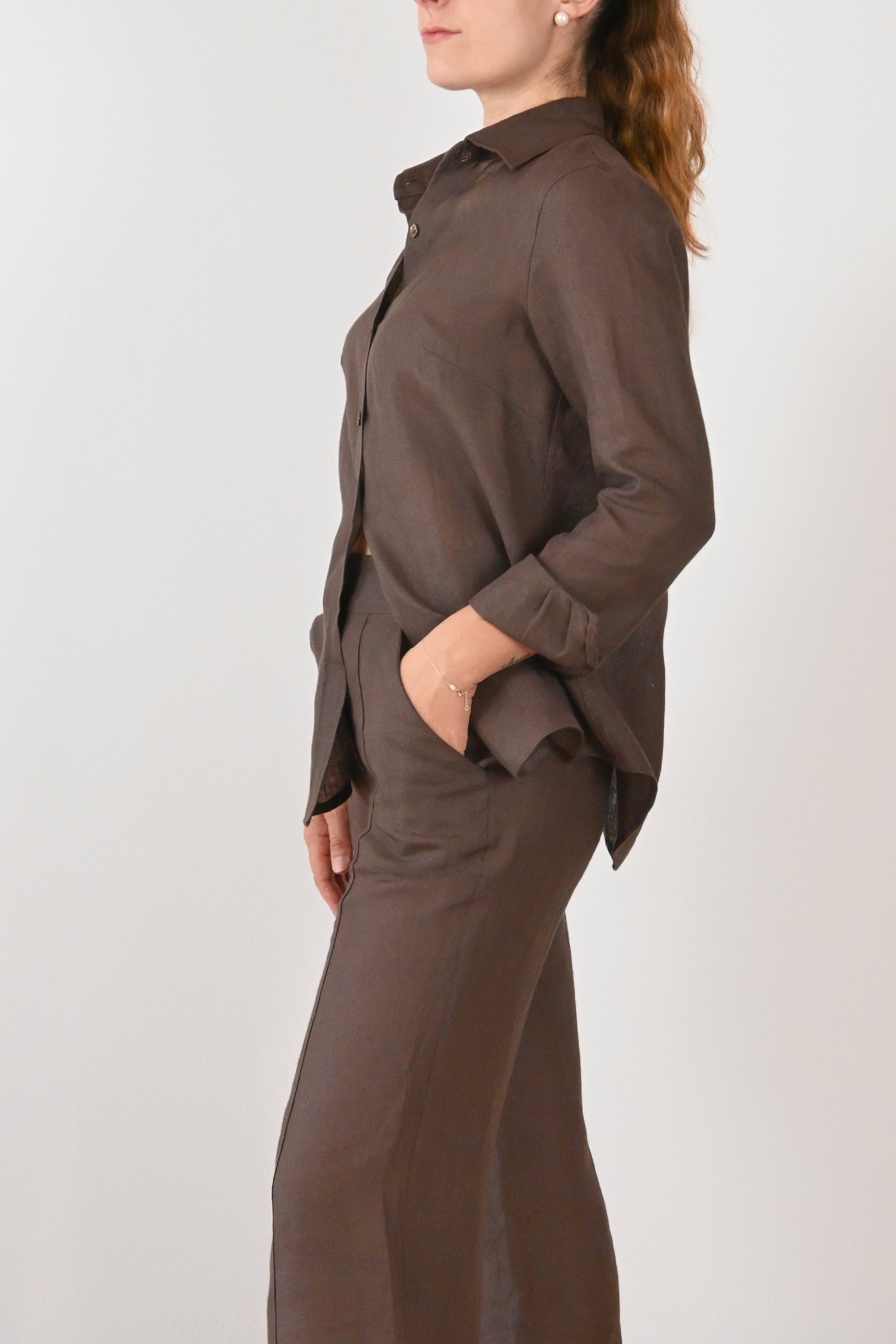 pantaloni palazzo puro lino ALKIRA | Moda donna estiva Made in Italy e fatto a mano, elegante e fresca a
Marrone Cioccolato